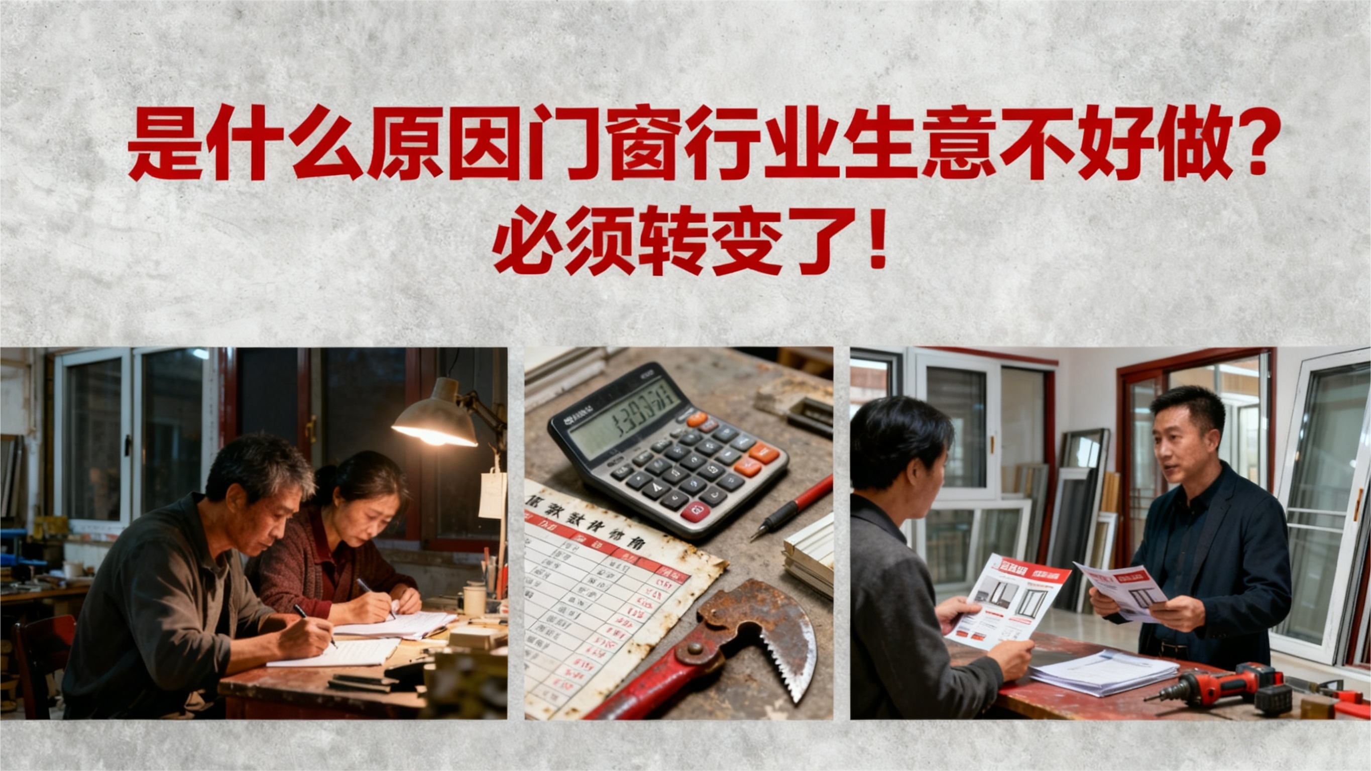 是什么原因門窗行業(yè)生意不好做？ 必須轉(zhuǎn)變了！